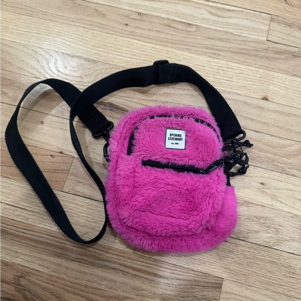 Opening Ceremony Vibrant Pink Furry Bag